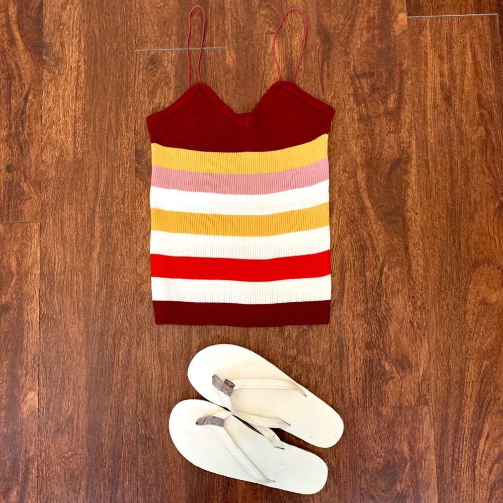 ✨NWOT! Ribbed Striped Sweater Tank